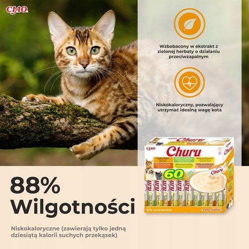 Inaba Cat Churu 60x14g (840g) Kremowy Przysmak Dla Kota Mix Z na Arena.pl