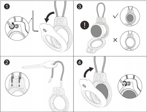 ETUI ZE STALOWĄ LINKĄ DO APPLE AIRTAG BRELOK CASE NA LOKALIZATOR - na Arena.pl