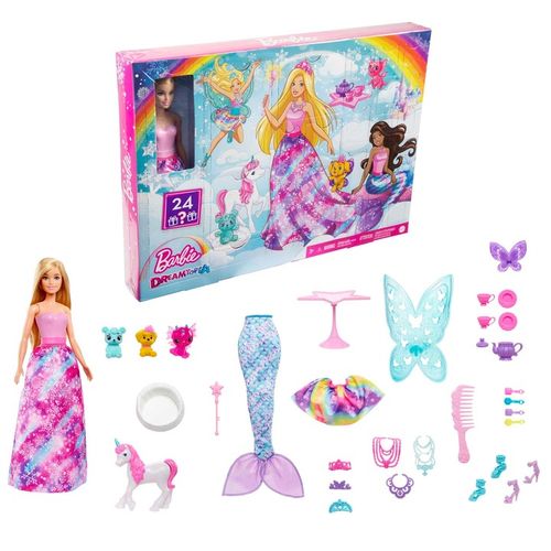 Mattel Barbie Dreamtopia KALENDARZ ADWENTOWY Lalka Kraina Fantazji HCM66 na Arena.pl