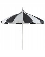 Parasol ogrodowy 245 cm aluminium czarno-biały