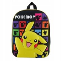 Plecak Przedszkolny 3D Pokemon Pikachu Żółty Dla Dzieci Jednokomorowy