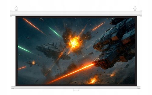 CAMROCK MATTE EKRAN PROJEKCYJNY 80 CALI DO PROJEKTORA RZUTNIKA BIAŁY na Arena.pl