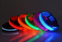 Obroża dla psa LED świecąca w ciemności z USB kolory