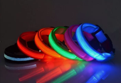 Obroża dla psa LED świecąca w ciemności z USB kolory