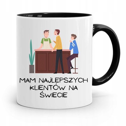 Kubek Prezent Dla Barmana Mam Najlepszych Klientów Z Nadrukiem Ze Zdjęciem na Arena.pl