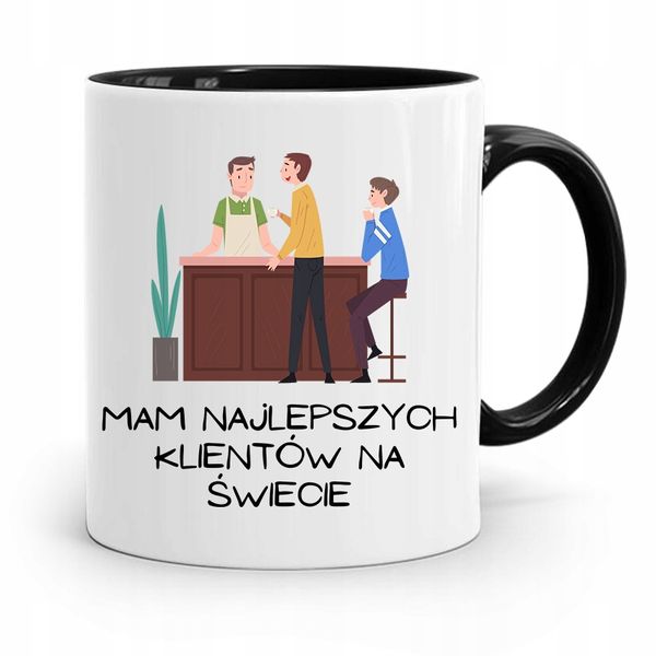 Kubek Prezent Dla Barmana Mam Najlepszych Klientów Z Nadrukiem Ze Zdjęciem zdjęcie 1