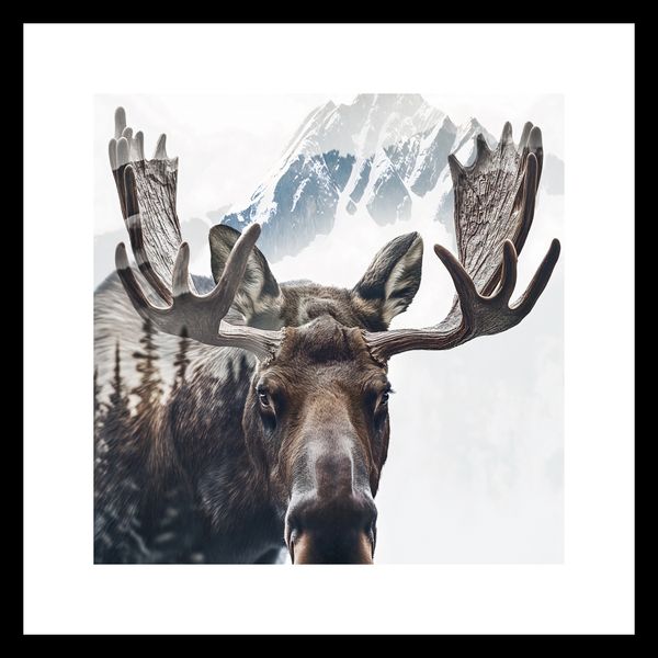 Plakat 20x20cm Łoś Duch Lasu zdjęcie 3