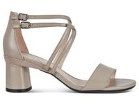 ECCO Sandały damskie - Elevate 65 Block Sandal - rozmiar 35 - beżowe, skóra