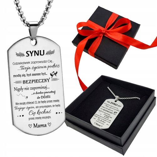 Srebrny naszyjnik NIEŚMIERTELNIK PREZENT dla syna grawer GRATIS na Arena.pl
