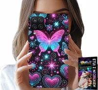 ETUI DO SAMSUNG GALAXY A22 5G - KOLOROWY MOTYLEK SERCE MODNE WZORY CASE