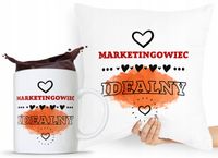 Dla Marketingowca Zestaw Poduszka + Kubek Prezent Z Nadrukiem Ze Zdjęciem