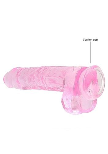 9"" / 23 cm realistic dildo with balls - pink na Arena.pl