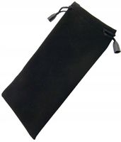 Czarny miękki pokrowiec etui na okulary  ETUI8