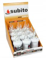 Wkłady do zniczy LED Subito S5 12 szt białe