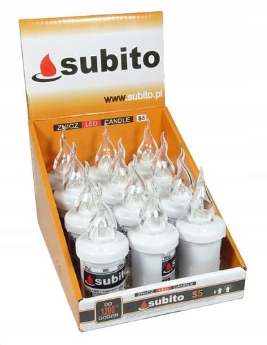 Wkłady do zniczy LED Subito S5 12 szt białe na Arena.pl