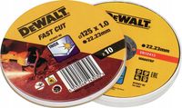 DEWALT Tarcza do cięcia stali metalu aluminium INOX 125mm DT3507 10 szt.