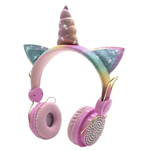 KOCIE USZY SŁUCHAWKI DLA DZIECI BLUETOOTH KOTEK JEDNOROŻEC Z CYRKONIAMI UNICORN na Arena.pl