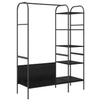 Wieszak na Ubrania z półką Czarny 120 x 44 x 160 cm