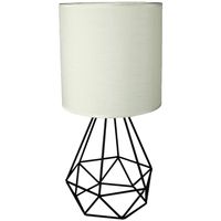 Lampa stołowa GRAF 41-62925 abażurowa druciana do sypialni czarna