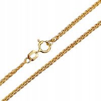 Złoty łańcuszek 585 szeroka nonna 14kt błyszcząca monaliza na prezent 45cm