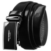 skórzany pasek męski w czarnym kolorze  skrócenia - peterson 125