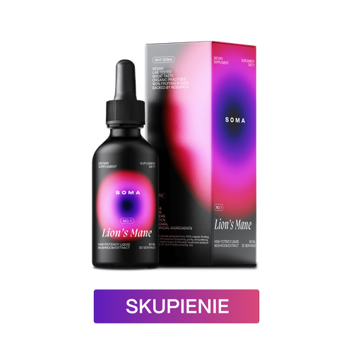 Lion's Mane Soplówka Jeżowata Ekstrakt Skupienie Kreatywność Mózg SOMA na Arena.pl