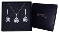 Zestaw biżuterii na prezent srebrne kolczyki ślub KOKONET 8-0013 + 8-0067
