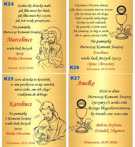 Złoty Łańcuszek 925 Krzyżyk Komunia Chrzest Grawer na Arena.pl