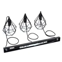 Żelazna lampa wisząca Aigostar z trzema oprawkami E27 do salonu