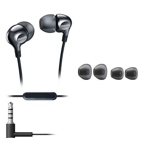 Philips SHE3705 czarne mikrofon na Arena.pl