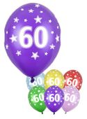 Balon 60 urodziny, metaliczny, 1szt