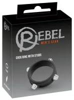 rebel pierścień anatomiczny studs silikonowy czarny 3,5 cm