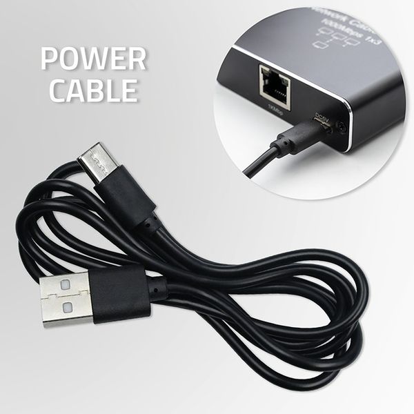 Qoltec Splitter Ethernet 1x4 RJ45 1000Mb/s USB-C zdjęcie 3