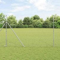 Ogrodzenie pastwiskowe Srebrny 25 x 1,6 m Stal galwanizowana