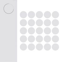 Zaślepki Meblowe Samoprzylepne Melaminowe Białe fi 14mm 25szt ZM258