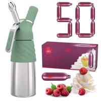 SYFON DO BITEJ ŚMIETANY ISI ZIELONY 0,5L + NABOJE N2O 50 SZTUK 500054