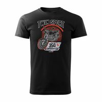 Koszulka motocyklowa z motocyklem Jawa 350 TR Jawą PRL legend męska czarna REGULAR XL