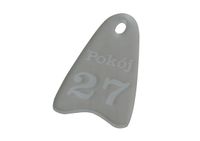 Breloki do szatni plexi mrożona 10 szt. 3x6cm grubość 3mm