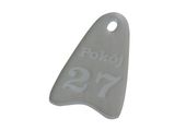 Breloki do szatni plexi mrożona 10 szt. 3x6cm grubość 3mm