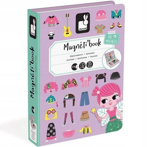 Magnetyczna Układanka Kostiumy Dziewczynka Magnetibook Janod 3+ + GRATIS na Arena.pl