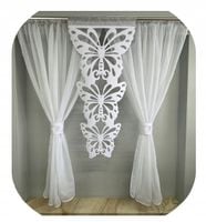 Firana nowoczesna MOTYLE salon sypialnia lambrekin AŻUR glamur 300x150