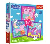Puzzle 3W1 Zwyczaje Świnki Peppy 34893