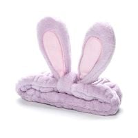 Opaska kosmetyczna królicze uszy fioletowa