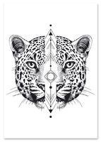 Plakat portret gepard geometria 70x100 cm