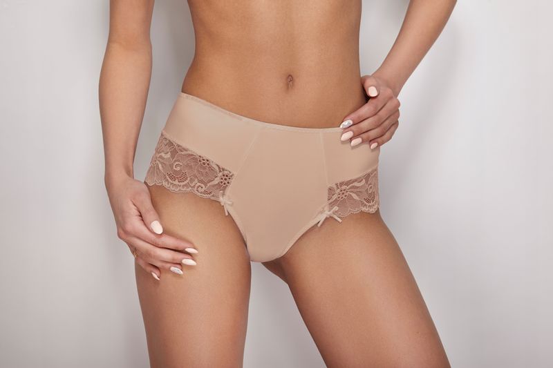 Ewana 084 Wysokie Szorty z Mikrofibry Beż XL zdjęcie 4