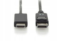 Kabel adapter DIGITUS DisplayPort 1.2 4K 60Hz UHD Typ DP/HDMI A M/M 3m