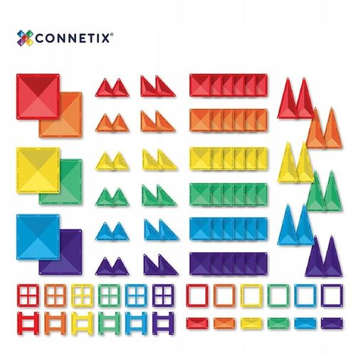 Klocki Magnetyczne konstrukcyjne duże 102 el CONNETIX Rainbow Creative Pack na Arena.pl