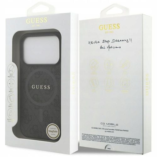 Etui GUESS 4G Ring Classic Logo MagSafe do iPhone 17 Pro Czarny na Arena.pl