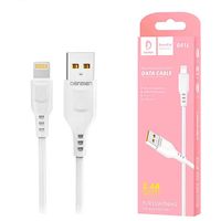 Denmen Kabel USB - Lightning 2.4A 20W 1m Quick Charge QC3.0 Biały  D01