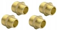 Mosiężne nyple sześciokątne 3/4" x 1/2" 4szt
